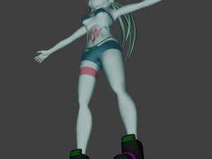 Rebecca from the Cyberpunk anime 3D Model