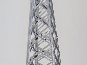 Lattice tower four blocks concrete electric torre elctrica poste 3D Print Model