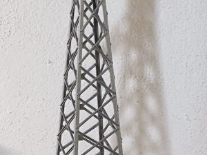Lattice tower four blocks concrete electric torre elctrica poste 3D Print Model