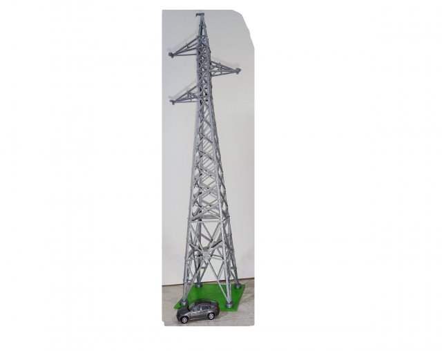 Lattice tower four blocks concrete electric torre elctrica poste 3D Print Model .c4d .max .obj .3ds .fbx .stl .blend 