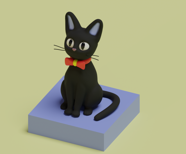 Cat 3Dモデル .c4d .max .obj .3ds .fbx .stl .blend 