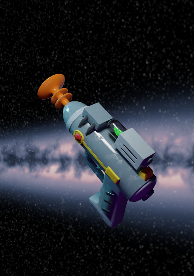 Ricky and morty lazergun Model 3D .c4d .max .obj .3ds .fbx .stl .blend