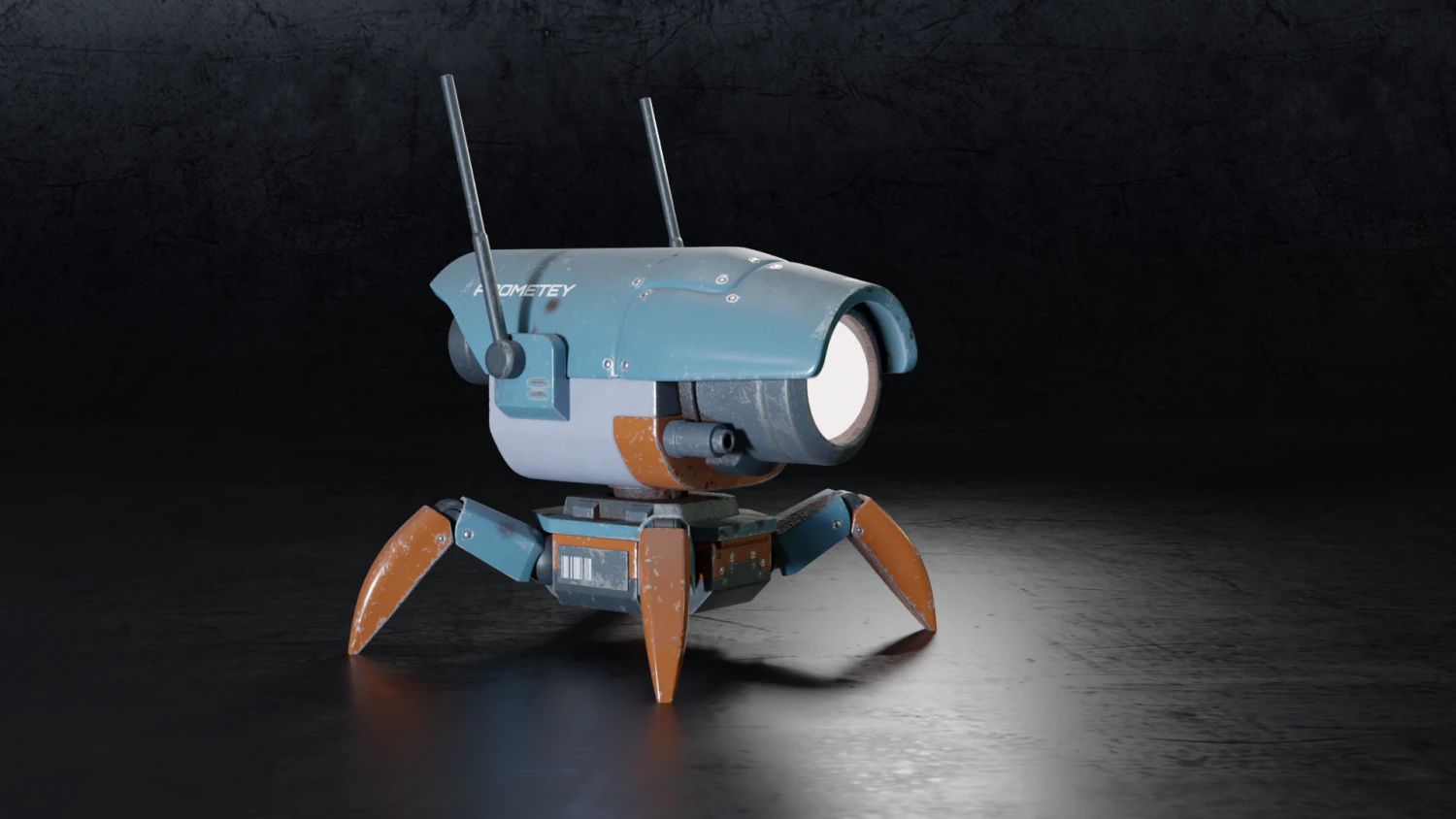 Robot Sci-fi 3D Model .c4d .max .obj .3ds .fbx .stl .blend