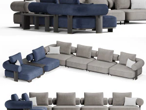 Kyoto sofa by Saloni 3D Model