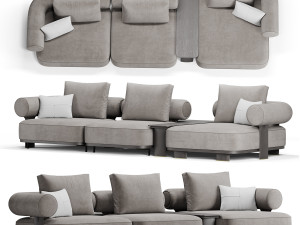 Kyoto sofa by Saloni 3Dモデル