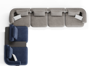 Kyoto sofa by Saloni 3Dモデル