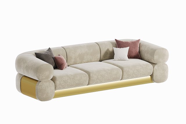 Fitzgerald Modular Sofa 3D Model .c4d .max .obj .3ds .fbx .stl .blend 