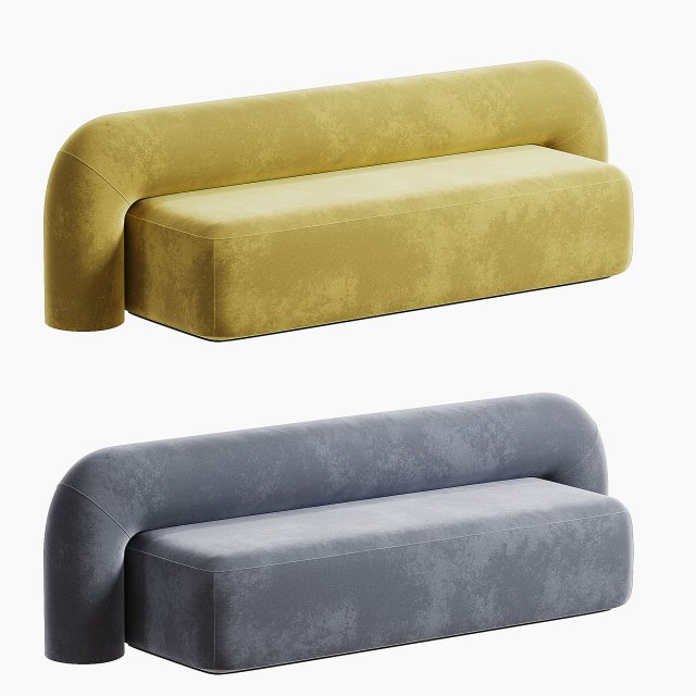 Artu Moss sofa 3D Модель .c4d .max .obj .3ds .fbx .stl .blend 