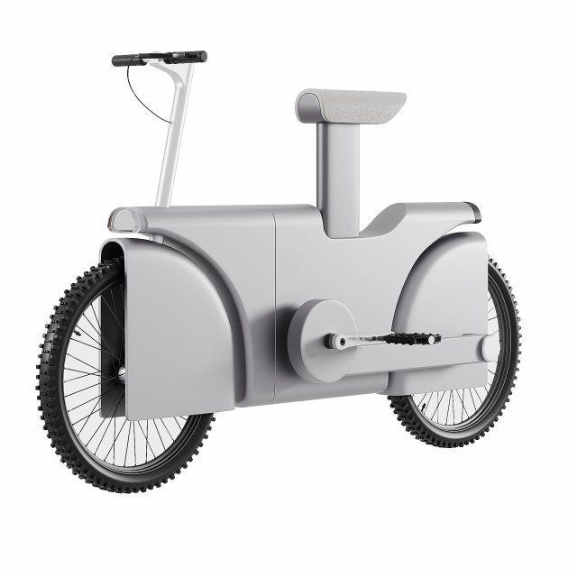 Electric bicycle 3D Model .c4d .max .obj .3ds .fbx .stl .blend 