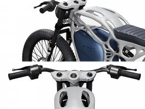 Light Rider World first 3d printed motorcycle Low-poly Model 3D