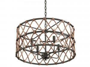 Neilsen 4 - Light Dimmable Drum Chandelier Modèle 3D