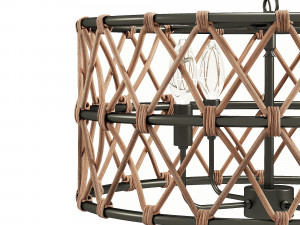 Neilsen 4 - Light Dimmable Drum Chandelier Modèle 3D