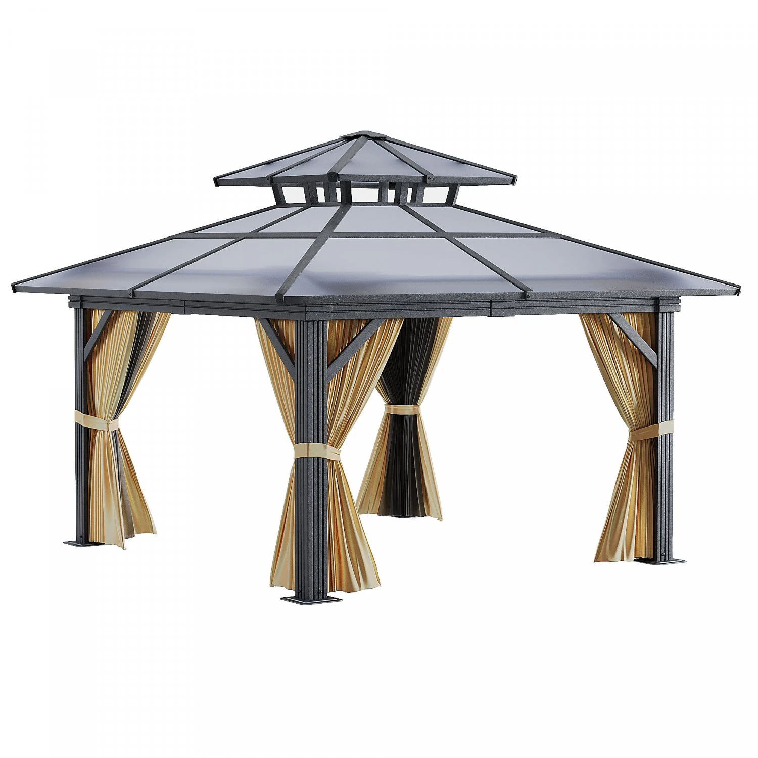Aluminum Patio Gazebo 3D Model .c4d .max .obj .3ds .fbx .stl .blend 