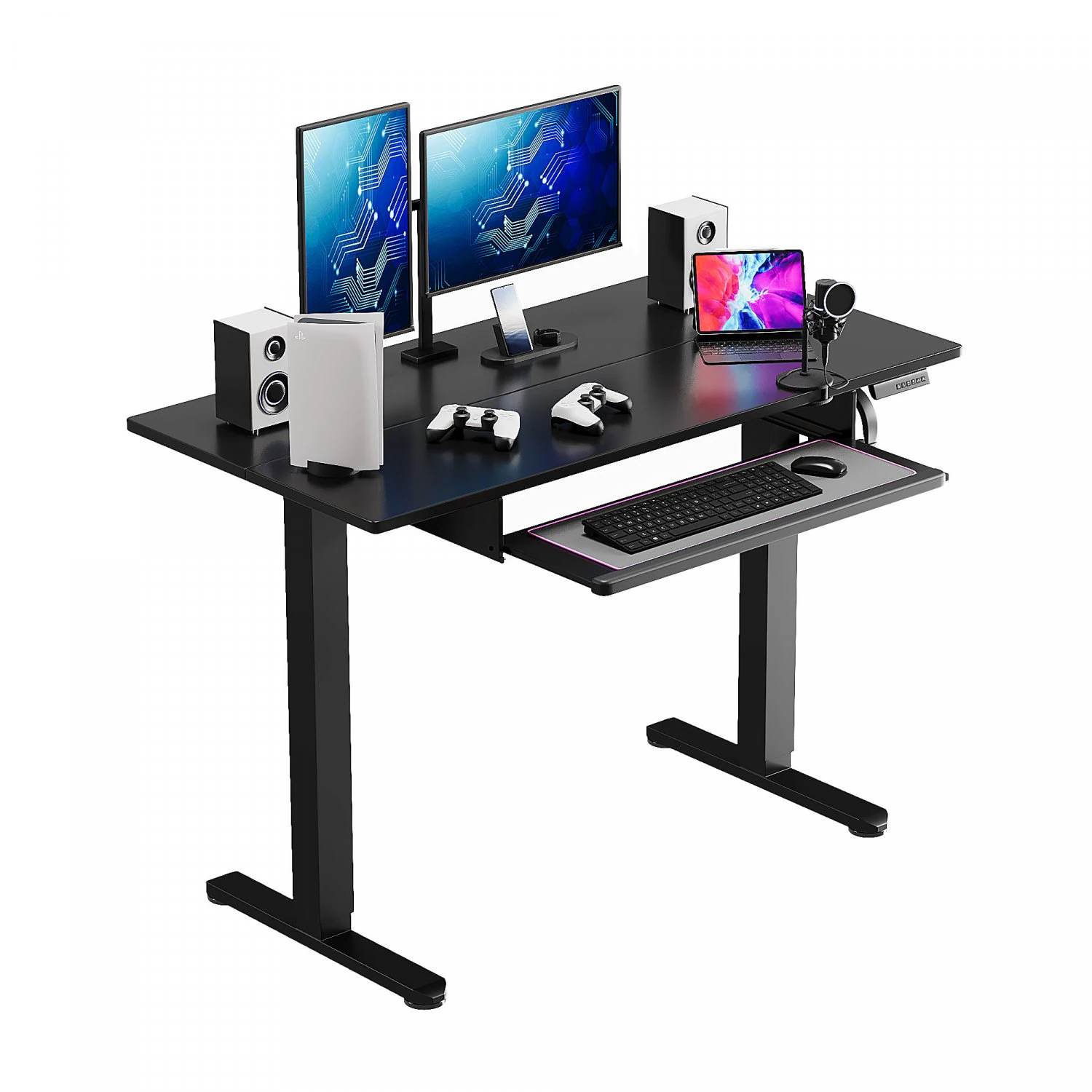 Computer Table 3D Model .c4d .max .obj .3ds .fbx .stl .blend 