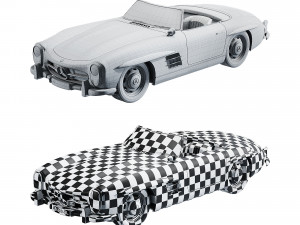 Mersedes Benz 300SL Roadster 3D Модель