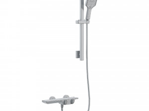 Modern Contemporary Brass Wall Mounted Shower System 3D 模型