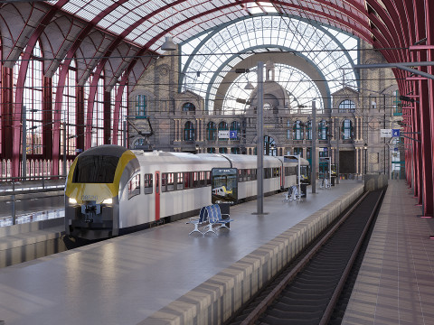 Antwerp Central Station Modèle 3D