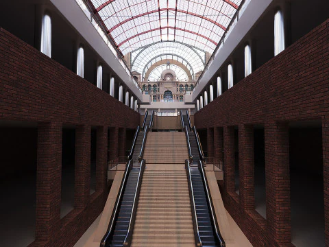 Antwerp Central Station 3D Model