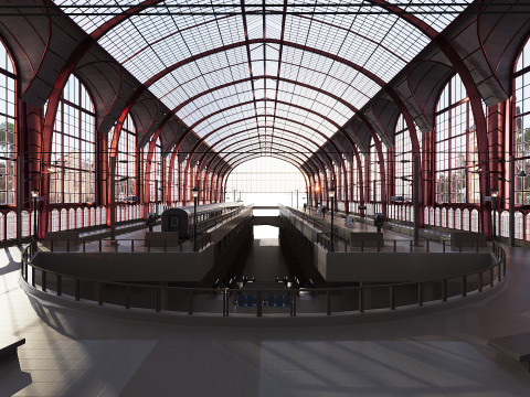 Antwerp Central Station 3D Model