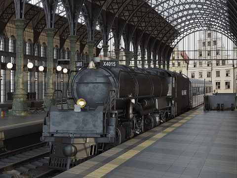 Train station 3D Model