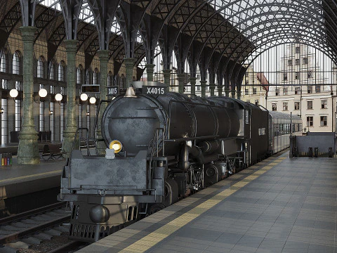 Train station 3D Model
