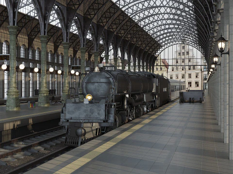 Tren istasyonu 3D Model