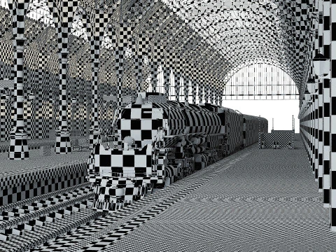 Tren istasyonu 3D Model