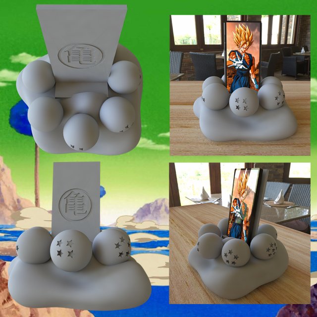 Support Cellphone DBZ 3D Принт Модель .c4d .max .obj .3ds .fbx .stl .blend 