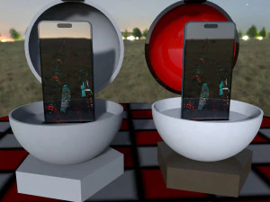 Pokemon themed cell phone holder 3D Print Model