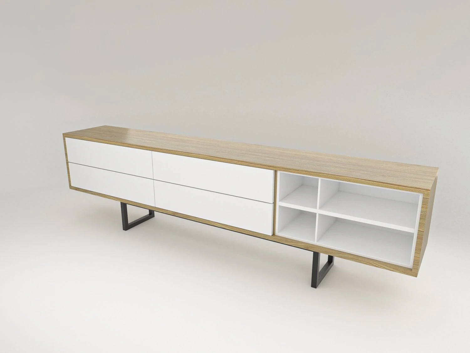 Cabinet tivi 3D Model .c4d .max .obj .3ds .fbx .stl .blend