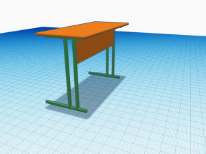 School desk 3D 模型
