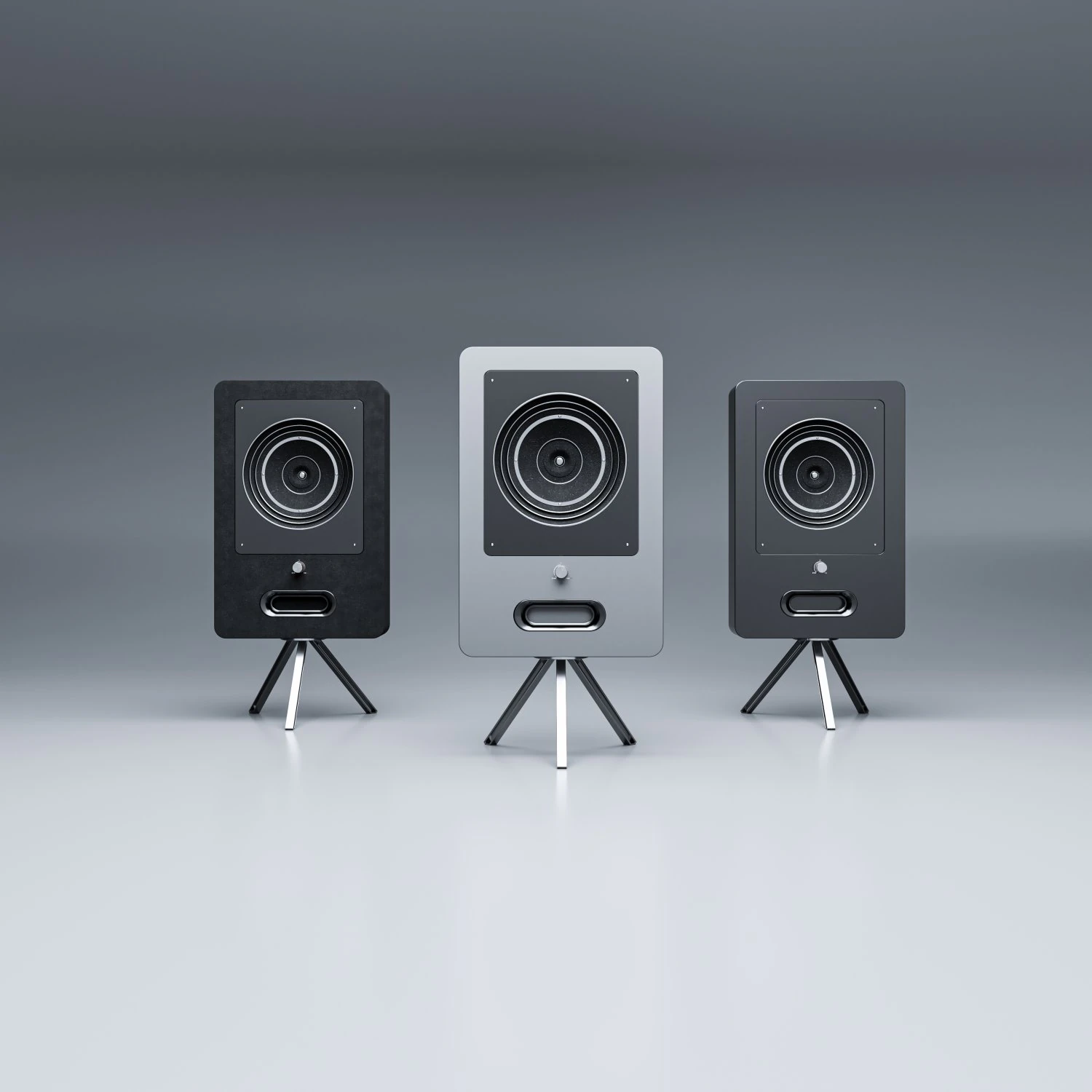 3 Speakers 3D Model .c4d .max .obj .3ds .fbx .stl .blend 
