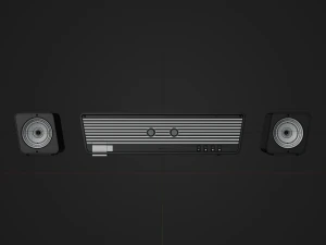 Sistem Audio retro Model 3D