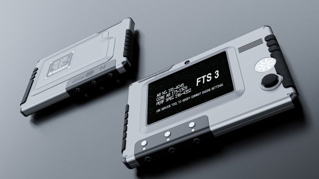 Sci-Fi Tablet 3D 模型 .c4d .max .obj .3ds .fbx .stl .blend 