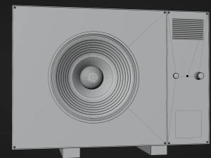 Wooden audio speaker 3D Model