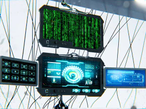 Sci-fi Displays 3D Model