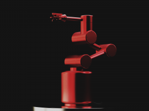 Robot in red color Modelo 3D
