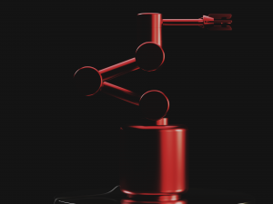 Robot in red color 3D Model
