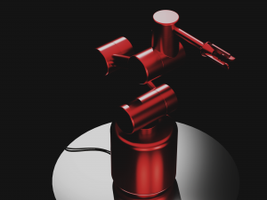 Robot in red color 3D Model
