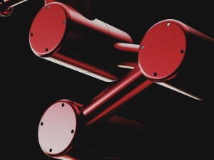Robot in red color 3D Model