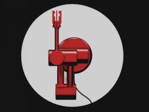 Robot in red color 3D Model
