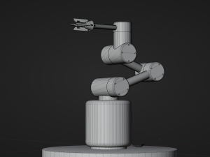 Robot in red color 3D Model