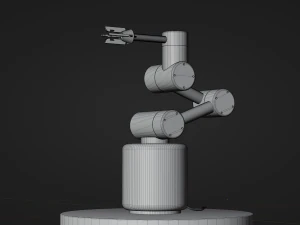 Robot in red color 3D Model
