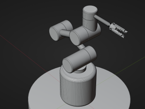 Robot in red color 3D Model