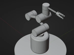 Robot in red color 3D Model