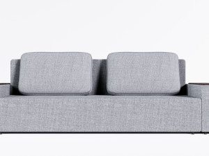 Sofa in grey color Modèle 3D