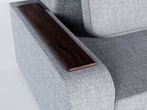 Sofa in grey color Modèle 3D