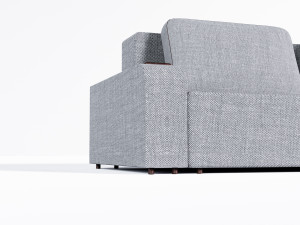 Sofa in grey color Modèle 3D
