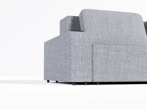 Sofa in grey color 3D Model