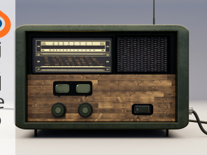 Vintage radio 3D Модель